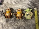 Lot of 2 Vintage 1986 Star Wars Wicket Ewok 2” Inch PVC Figure LFL Yoda 1990 VTG