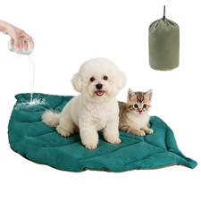 Outdoor Travel Dog Bed, Waterproof Reversible Leaf Mat for Small Medium Dogs ...