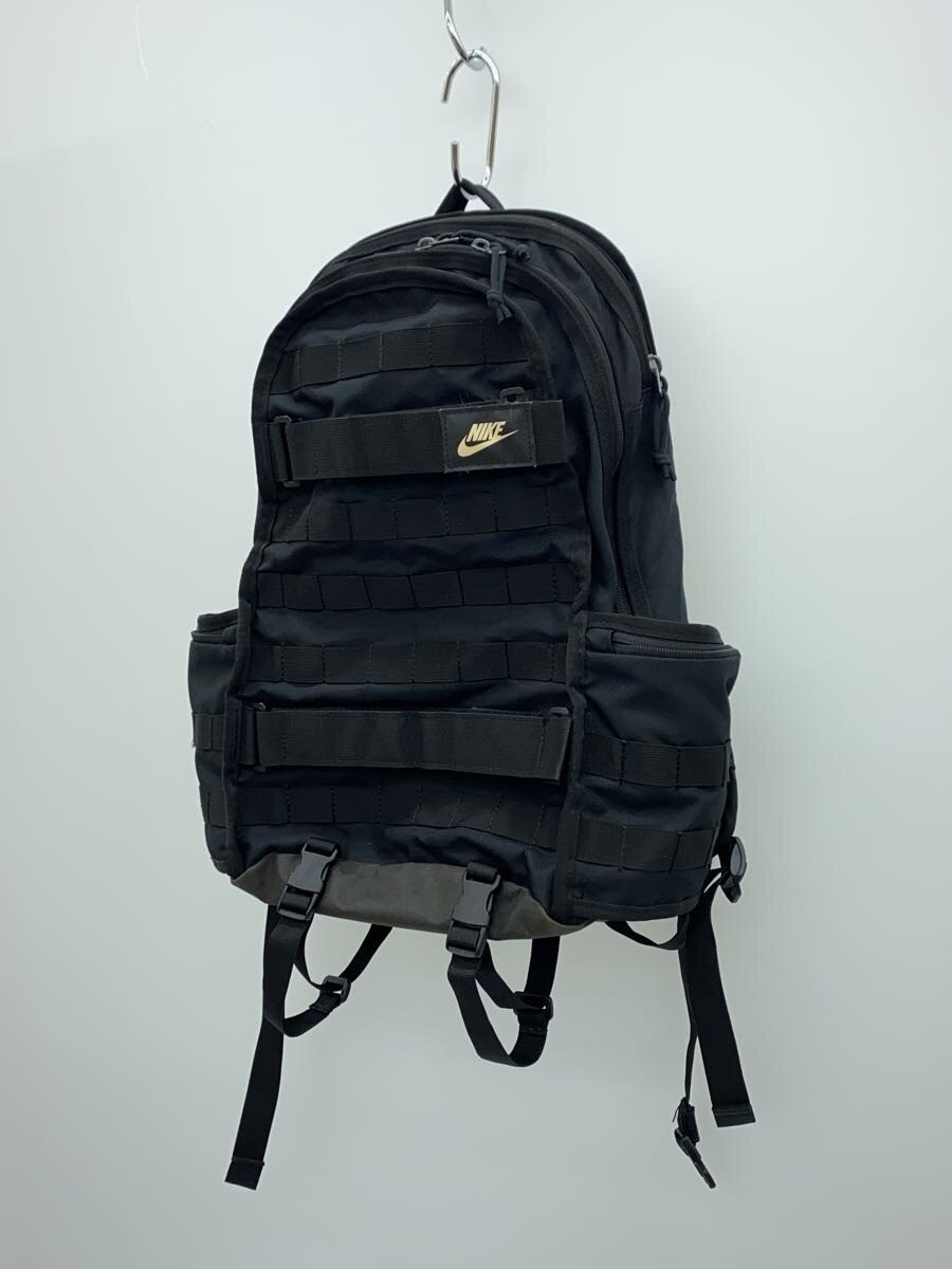 NIKE Backpack Rucksack Polyester Black Solid Colo… - image 1