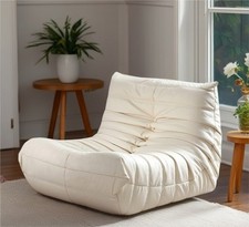 Poltrona design lusso soggiorno bianca 1 posto relax club imbottita immediata