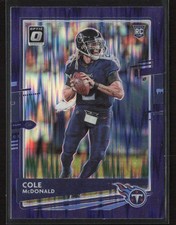 Cole McDonald 2020 Donruss Optic #148 Purple Shock Tennessee Titans
