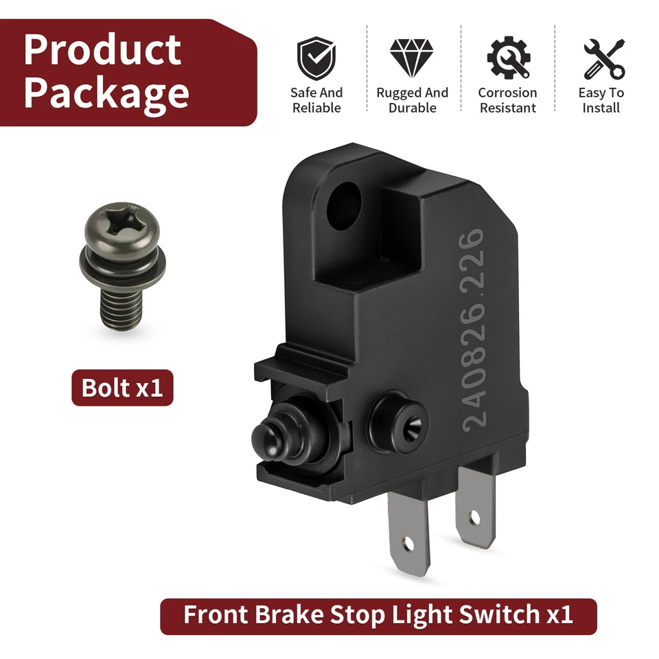 Interruptor de luz de freno delantero para Honda CRF250L CRF300L CRF450L CRF450RL CRF1000 Foto 4 de 4