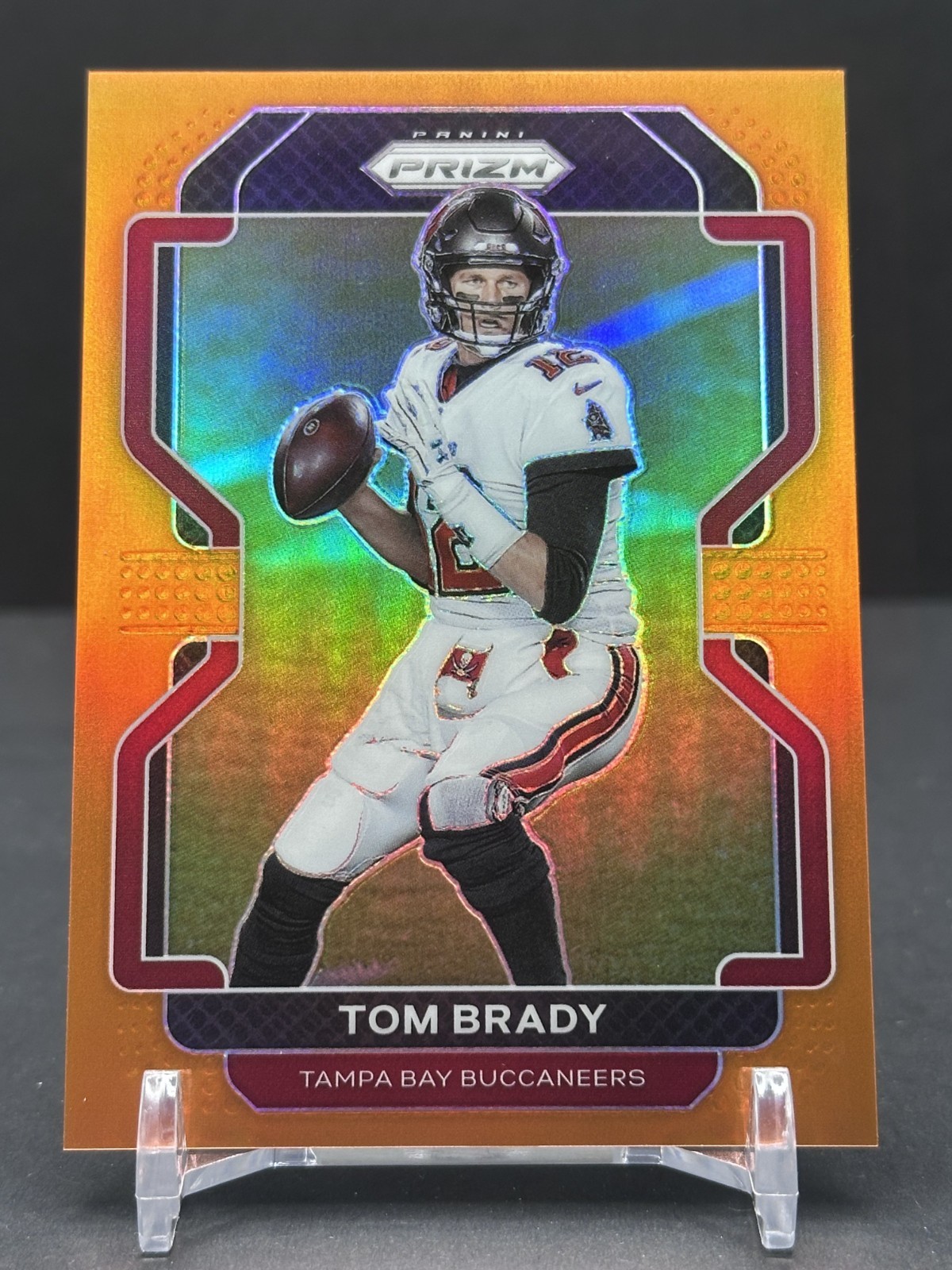 2021 Panini Prizm TOM BRADY #/249 "Orange Prizm" Parallel SP BUCCANEERS HOF!