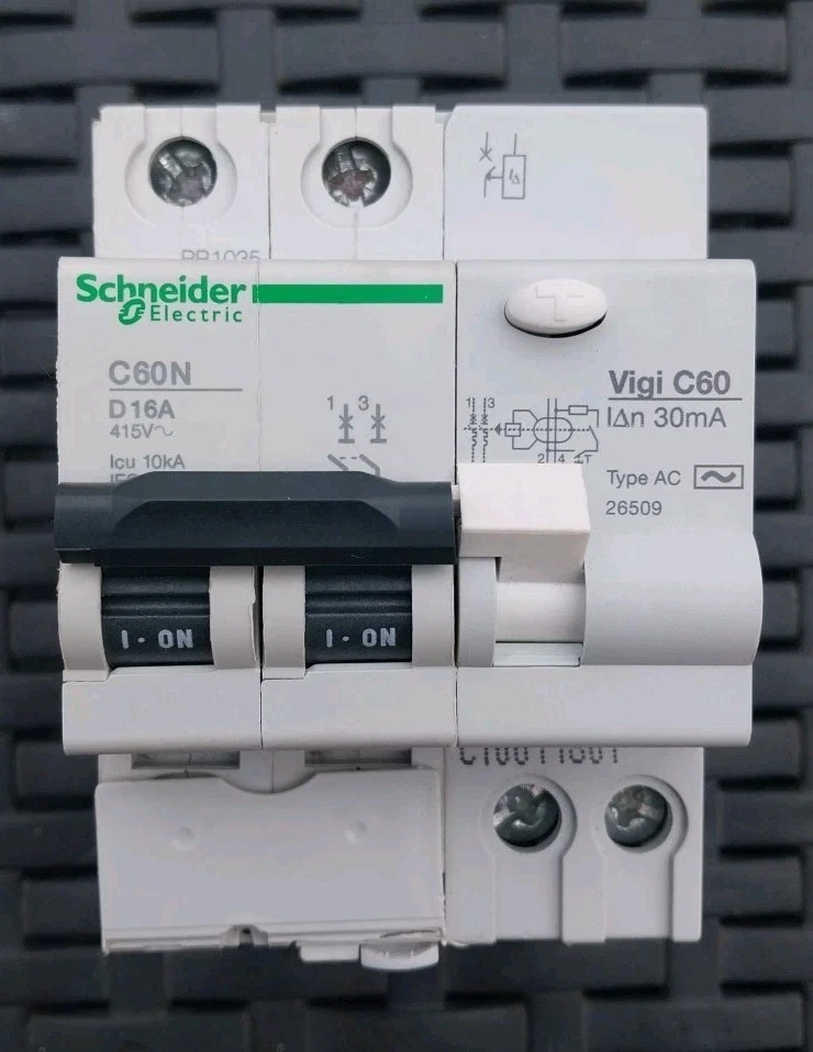 C60N Courbe D 16A 30mA-AC 2 Poles SCHNEIDER DISJONCTEUR DIFFERENTIEL - Photo 1/1