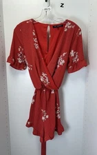 One Clothing LA Women Wrap Short Romper Floral Size Medium