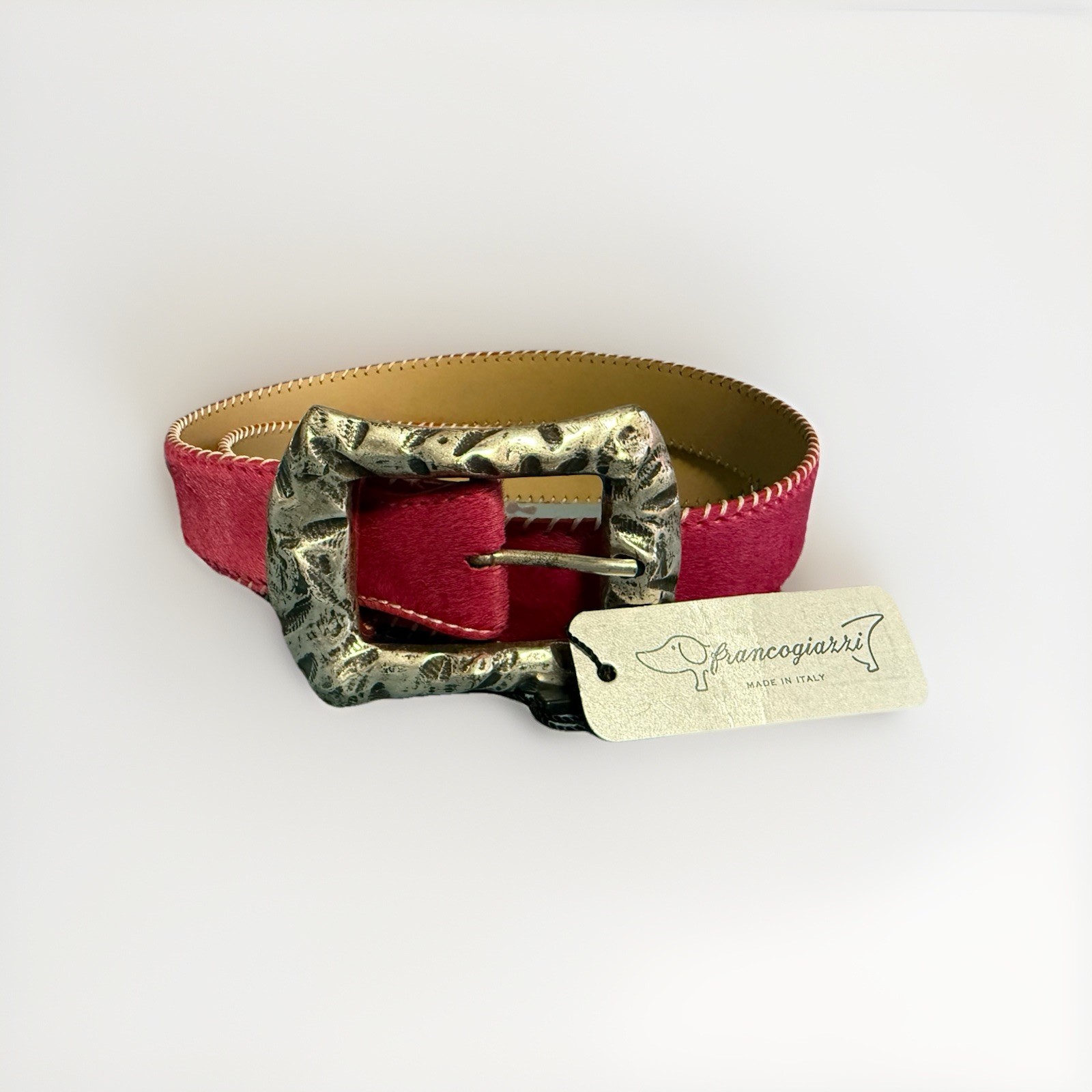 FRANCO GIAZZI CINTURA DONNA ARTIGIANALE FUCSIA
