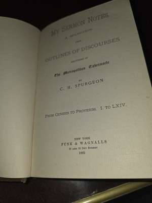 My Sermon-Notes By C.H Spurgeon 1885 From Genesis To Proverbs