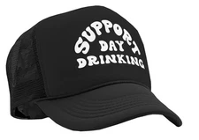 I Support Drinking During the Day - Vintage Retro Style Trucker Cap Hat