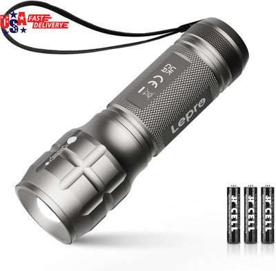 LED Flashlights High Lumens, Small Flashlight, Waterproof, Adjustable Focus Flas
