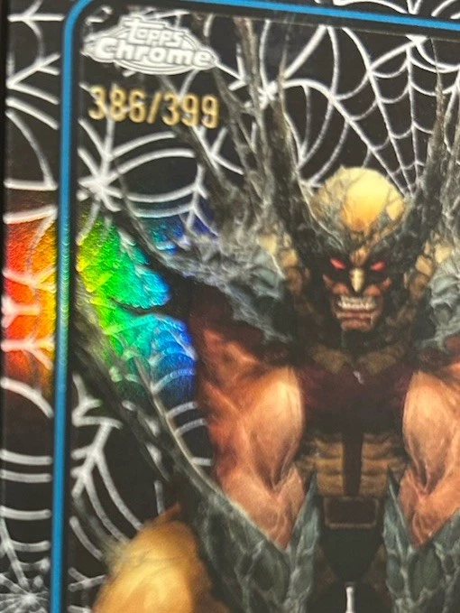 2025 Topps Chrome Marvel Black Spider-Web Refractor /399 Wolverine Color Match - Image 2 of 4