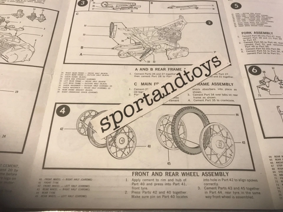 REVELL SCALA 1:8 ISTRUZIONI MONTAGGIO HONDA RACING MOTORCYCLE LITHO IN G.B. - Immagine 2 di 2
