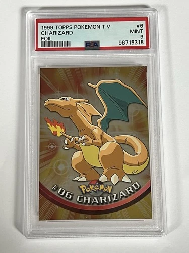PSA 9 Pokemon 1999 Tops Tv Charizard Foil