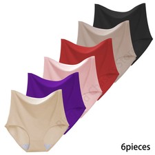 High Waist Shaping Panties Womens Seamless Tummy Control Support Briefs 6 Pcs