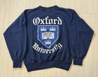 Vintage 80s Blues Oxford University ‘Crest Logo’ Crewneck Sweatshirt Large UK