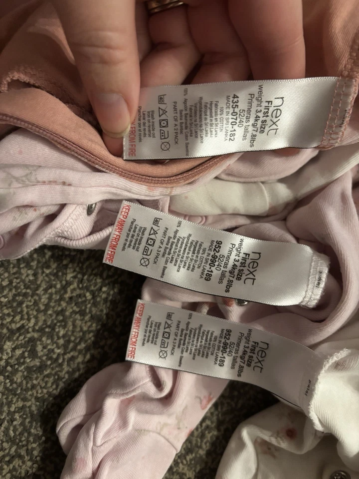 NEXT Floral Sleepsuit Bundle – First Size, 100% Cotton, Excellent Condition - Image 2 of 2
