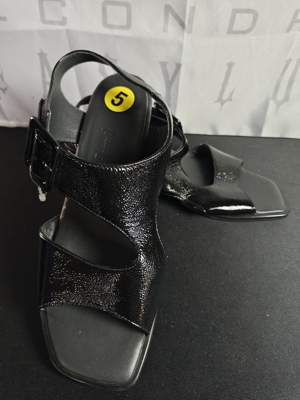 PAUL GREEN Women's Size US 7.5 UK 5 Black Tanya Slingback Sandal New