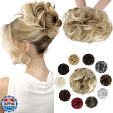 Soulwigger Messy Bun Hair Piece Wavy Curly Scrunchies Fluffy Donut Thick Updo