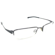 Nike Flexon 4222 014 Silver Black Half Rim Eyeglasses Frames 53-19 145 Designer