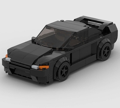 Custom LEGO MOC Nissan Skyline GT-R R32 Black   286 Piece JDM Brick Model