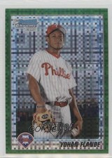 2010 Bowman Chrome Prospects Retail Green X-Fractor Yohan Flande #BCP139 4d9