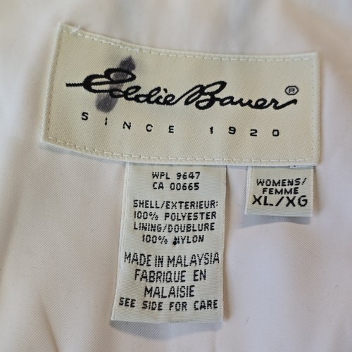 Eddie Bauer Damen Zweireiher Gefütterter Trenchcoat XL Elfenbein Beige Baumwollmischung - Bild 14 von 21