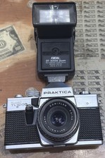 Praktica Super TL2 35mm SLR film camera w/ Domiplan 50mm  Electronic Flash Unit
