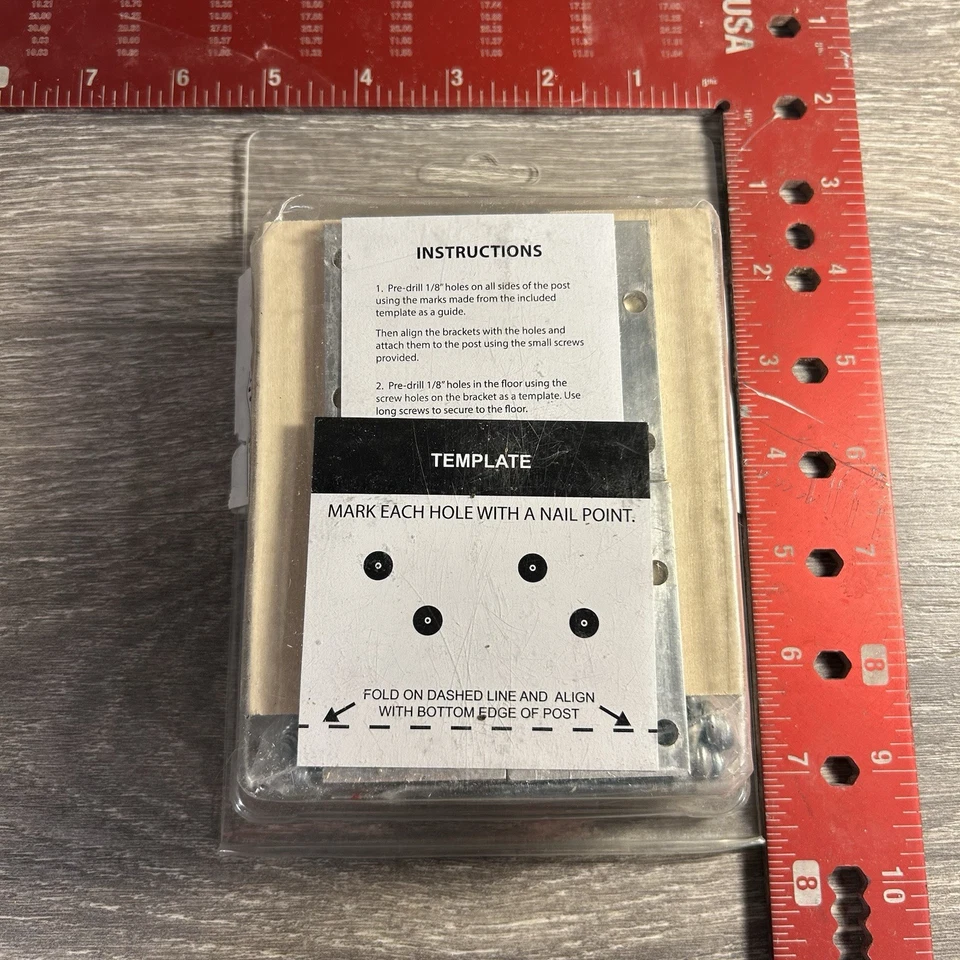 "Kit de fijación de poste Newel Mastercraft 3"" - álamo sin terminar - uso interior" Foto 4 de 4