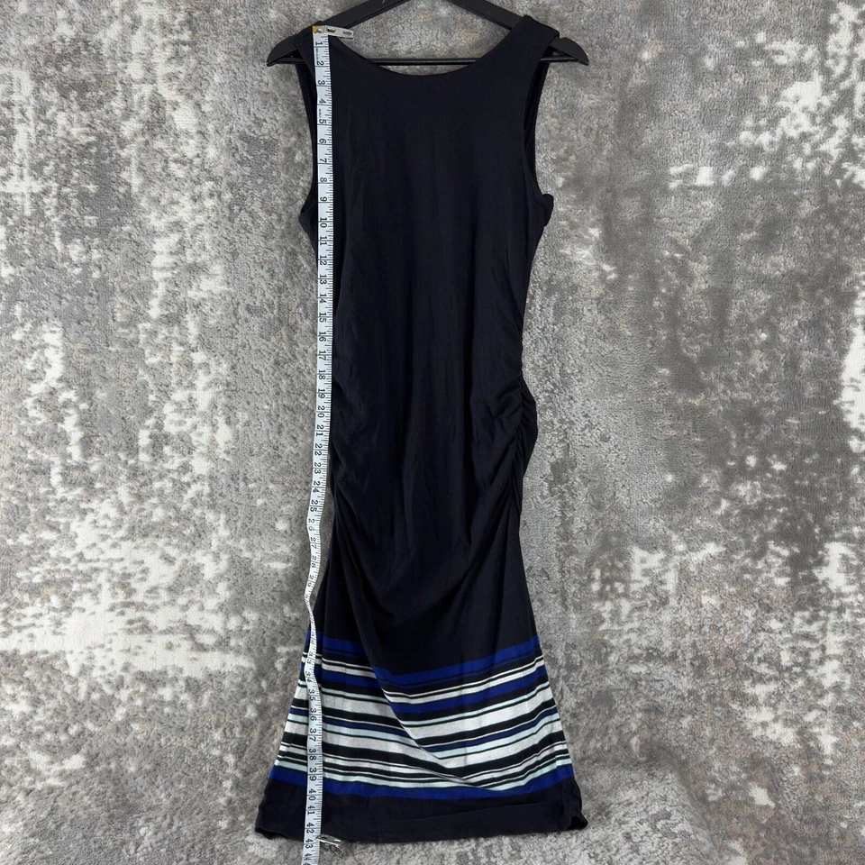 Maxi Vestido Athleta Talla M Sin Mangas Jersey Elástico Pima Mezcla Algodón Forrado Acanalado Foto 3 de 4