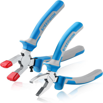 SPEEDWOX 6'''' 2Pcs Glass Cutting Pliers Glass Breaking Pliers Set Glass Running P