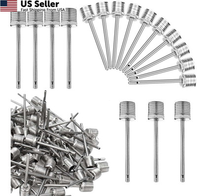 50 Pcs Basketball Inflation Needle Air Pump Dual Port Ball Needle Adapter
