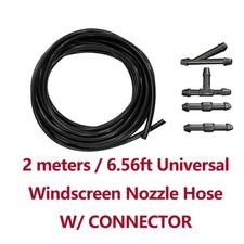 2m Windshield Wiper Washer Nozzle Hose Kit Universal Fluid Tube Pipe Wconnector