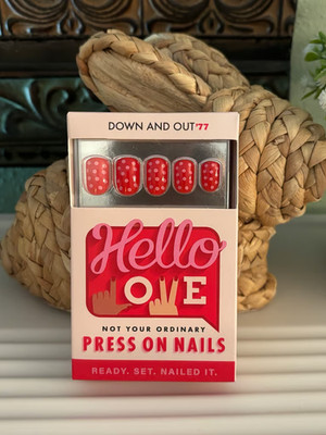 Hello Love Down And Out Press On Nails