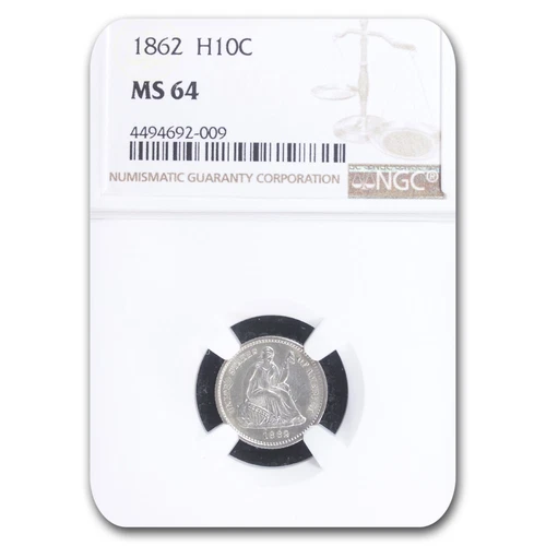 1862 Liberty Seated Half Dime MS-64 NGC