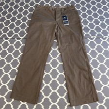  NEW Lee Women's Solid Brown Straight Leg Soft Waistband Pants Women's 14