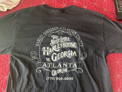 Vintage Harley Davidson Motorrad T-Shirt Best Little Harley House In GA Gr. L - Bild 6 von 6
