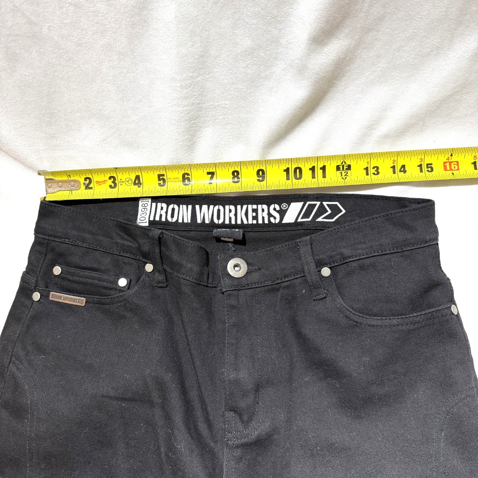 IRONWORKERS Women's Aramid Motor Cycle Jeans 12 Black Reinforced Armored