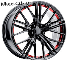 20 X9 Gloss Black Red Chevy Camaro Zl1 Oe Replica Wheels Fits 2010 2024 5x120 20 X9 Gloss Black Red Chevy Camaro Zl1 Oe Replica Wheels Fits 2010 2024 5x120