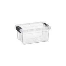 Clear Plastic Storage Bin with Lid, 3.5 Qt, Non-, BPA , Odor , Organizer Stor...
