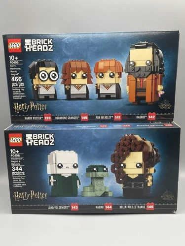 Lego Harry Potter Brickheadz Lot of 2, 40495 & 40496 Both RETIRED, NIB, SEALED