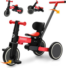 Bicicleta para niños pequeños con asa de empuje, triciclos para niños de 1 a 3 años, triciclo para niños pequeños con
