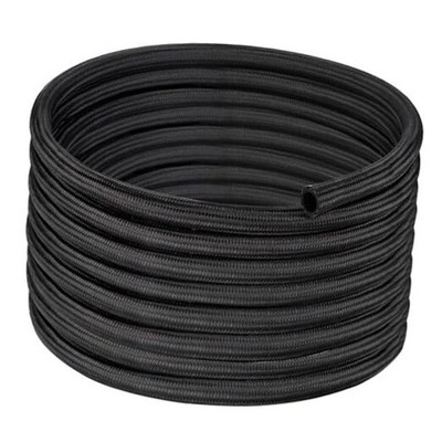 8AN Fuel Line, AN8 Braided Fuel Hose Nylon CPE 20FT 8AN 20FT Black