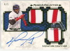 David Ortiz 2014 Topps Museum Triple Patch Autograph Card #SST-DO 4/5