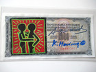 1000 Dinara VON WARHOL/HARING 2x ORIGINAL BEARBEITET + SIGNIERT USPS-ST. 1987