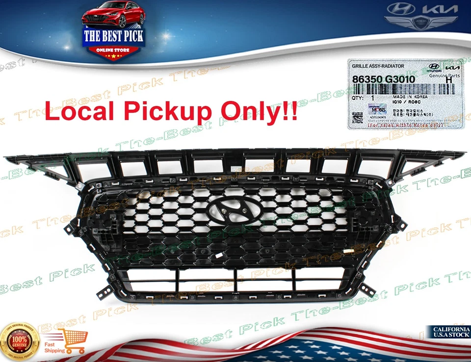 ⭐GENUINE⭐ Radiator Grille Assy ⭐OEM⭐ For 2018-2020 Hyundai Elantra GT 86350G3010 - Image 2 of 4