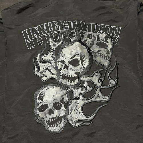 Harley Davidson Willie G Skull REFLECTIVE Jacket Harrington Detroit Mechanic Zip - Picture 10 of 10