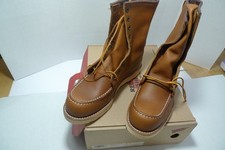RED WING - 877 ORO IGINAL LEATHER 8" BOOTS -MADE USA -NEW OLD STOCK BOX -8D