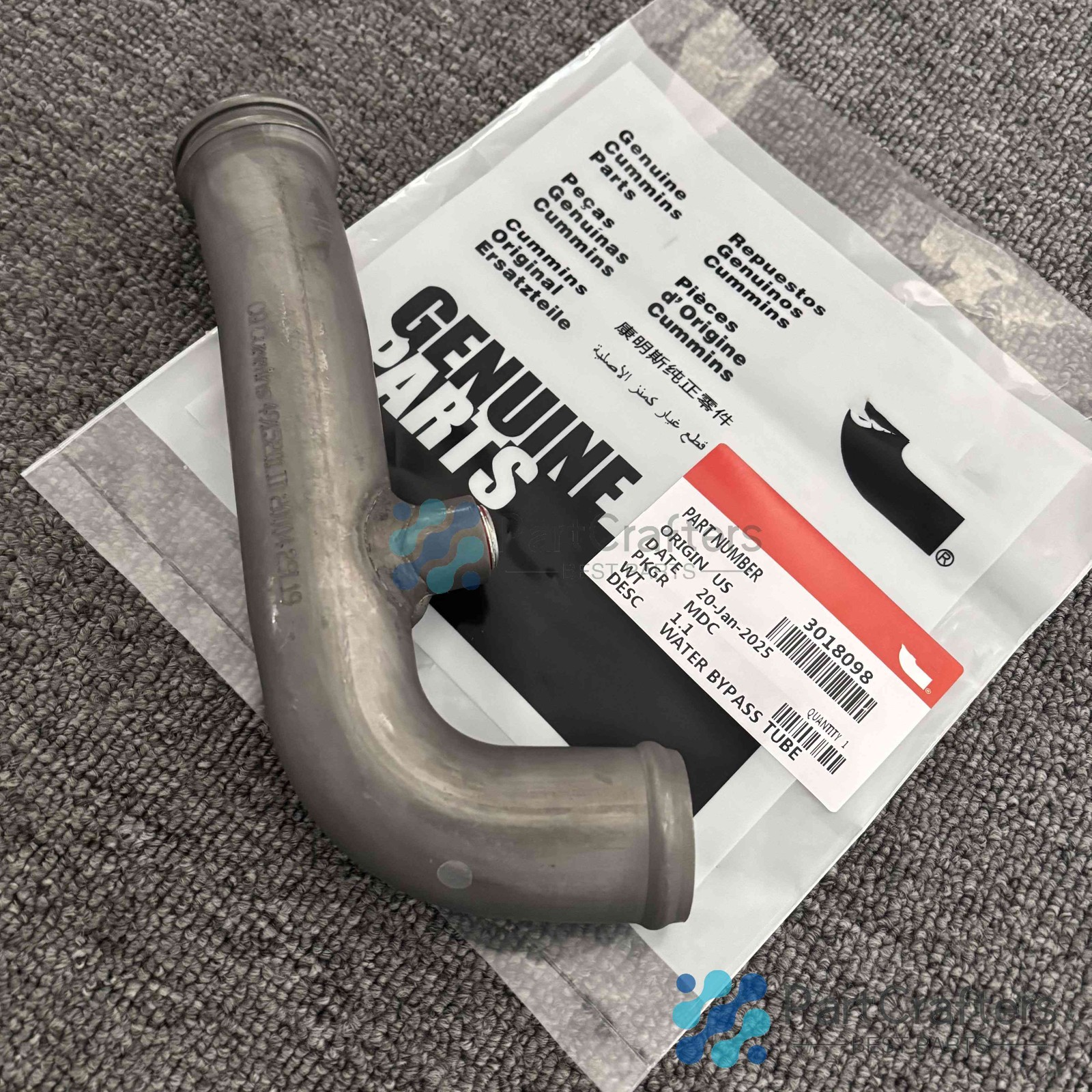 New WATER BYPASS TUBE For 3018098 CUMMINS N855 N14 M11 L10 NT