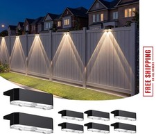 8 Pack Solar Fence Lights Outdoor, Deck Light Solar Powered, IP65 Waterproof Led