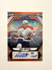 Paul DiPietro 2025 Leaf Metal Legends #BA-PDP Prismatic Orange /6 Auto!
