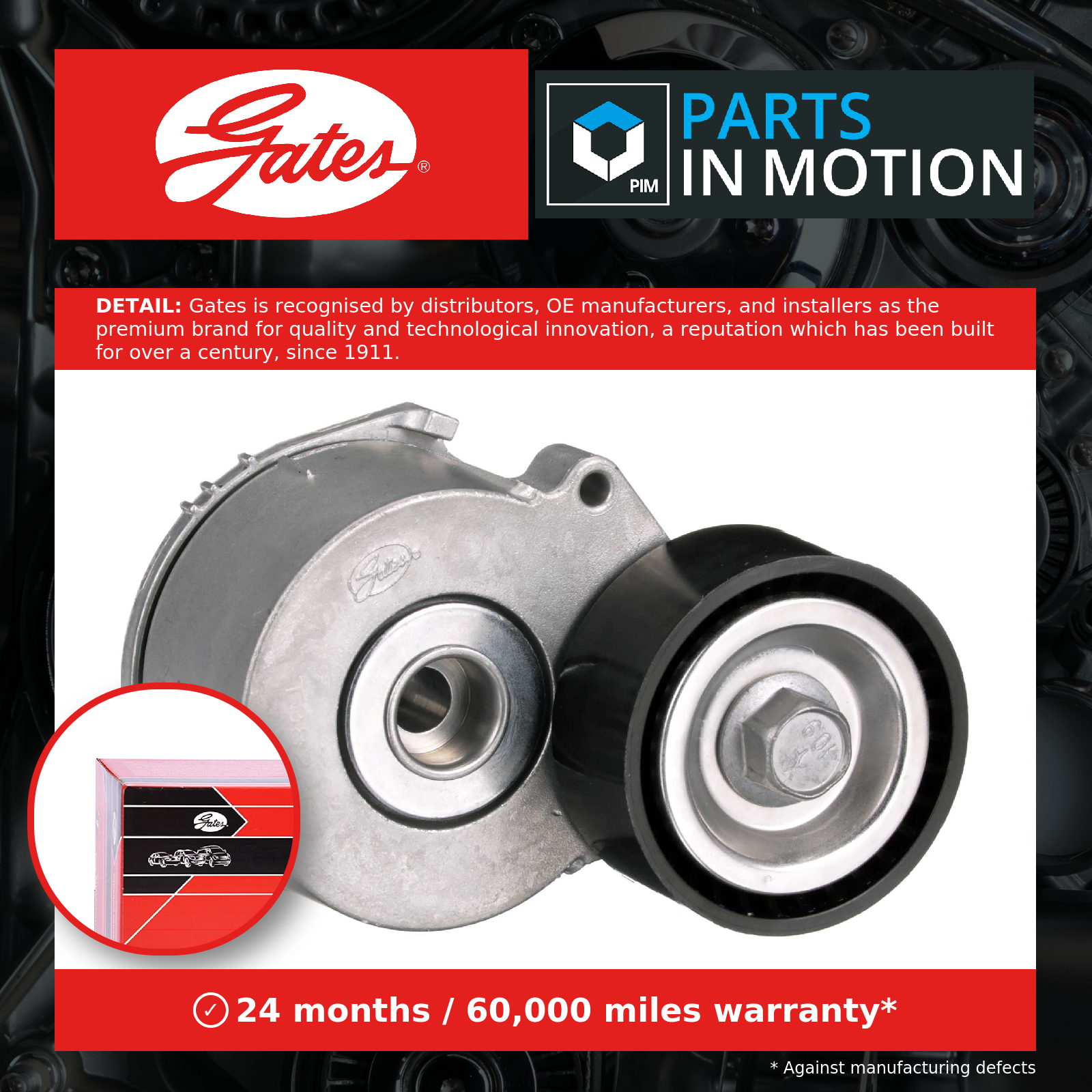 GATES T38236 Belt Tensioner, V-ribbed belt for CITROËN,FIAT,PEUGEOT - Image 9